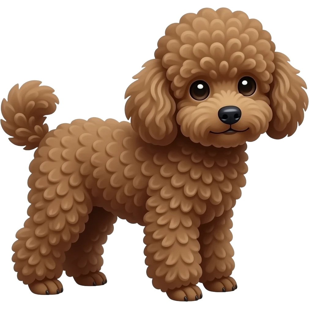 Make a black mini golden poddle emoji