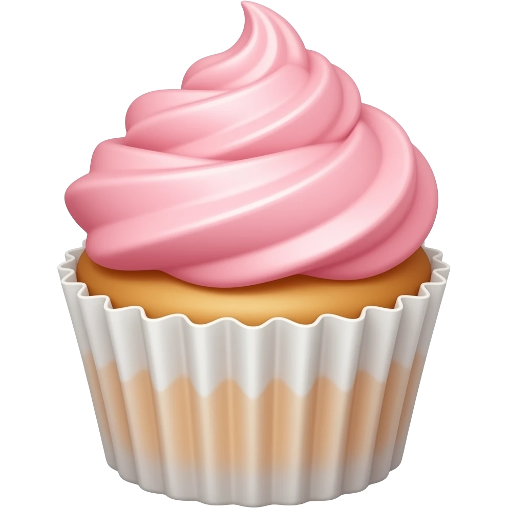 Cupcake with pink icing emoji