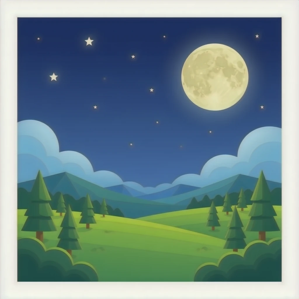 Moon in color emoji