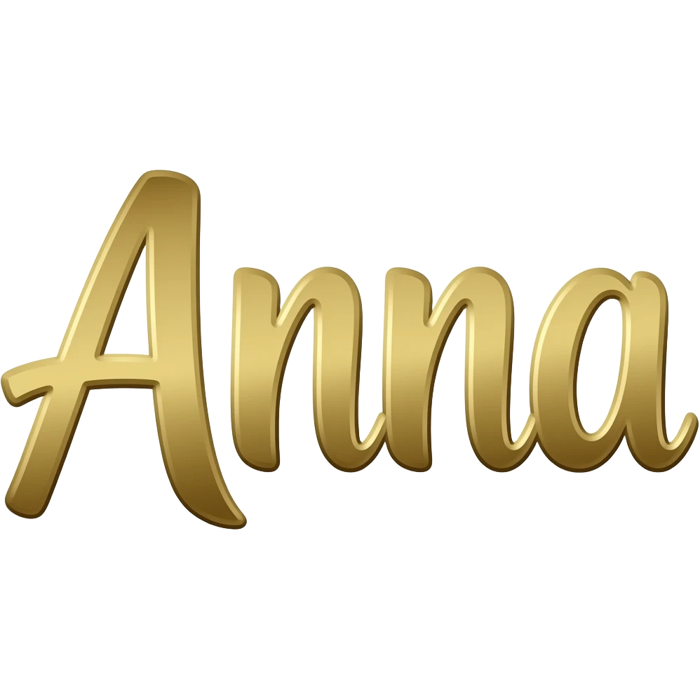 GOLD LETTERING ANNA emoji