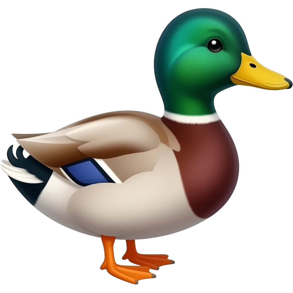 pato mirando hacia la derecha emoji