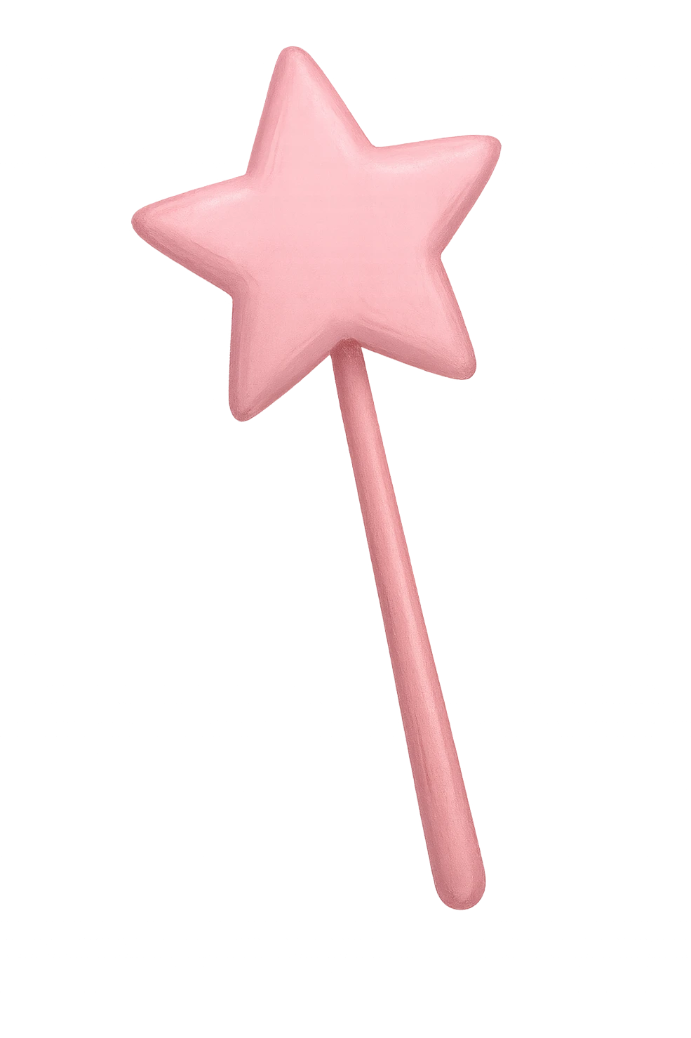 pink star wand, digital illustration emoji