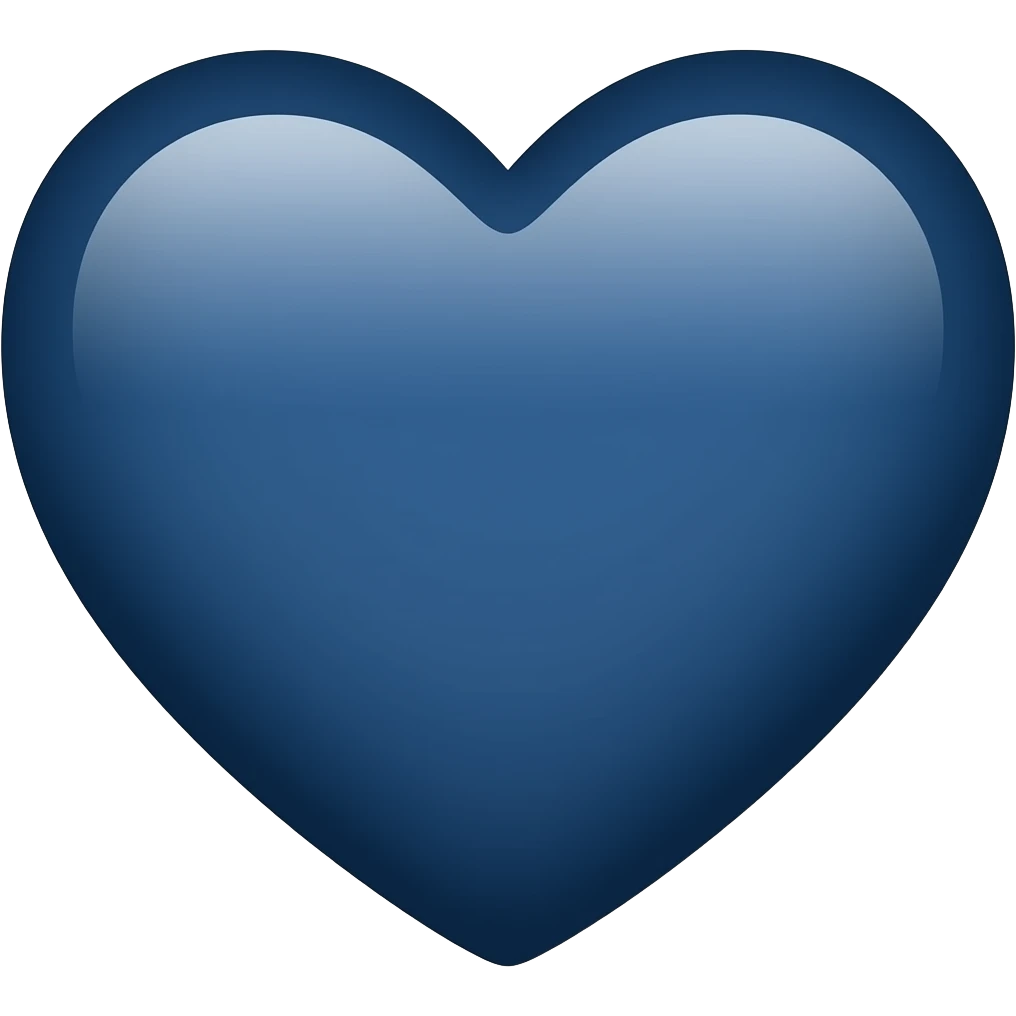 Navy blue heart emoji emoji