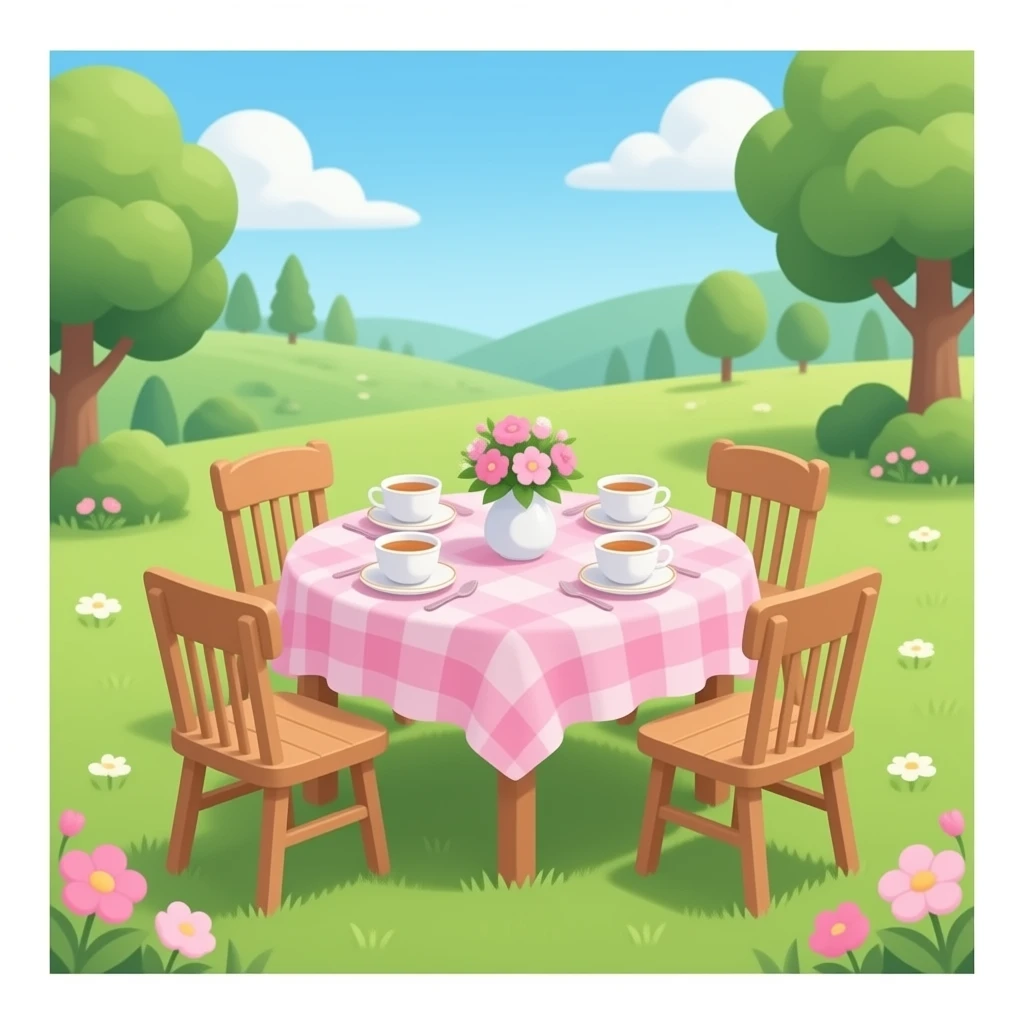 pink tea party emoji