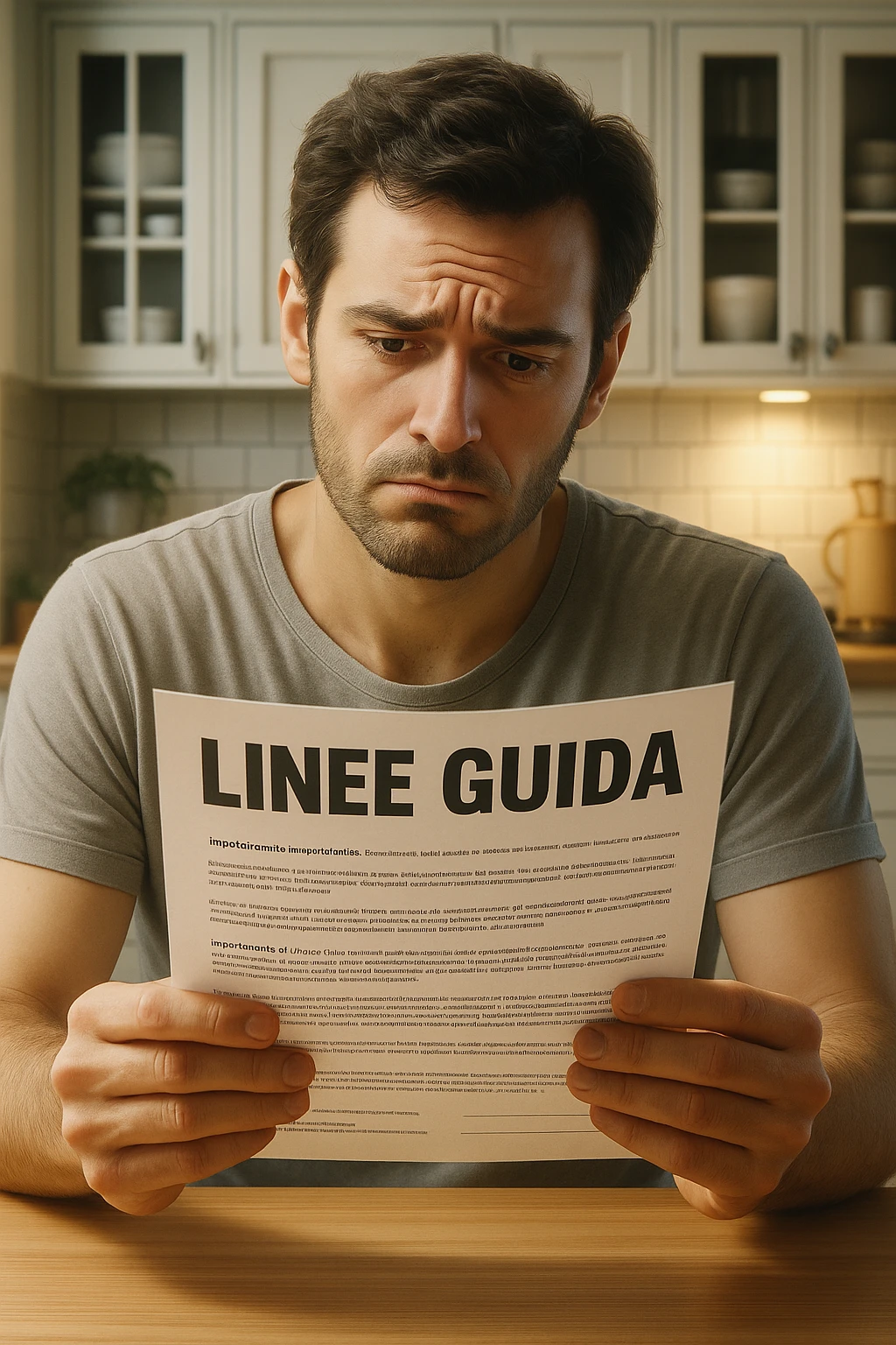 FALLA IDENTICA A QUESTA MA SUL FOGLIO SCRIVI "LINEE GUIDA" IN ITALIANO emoji