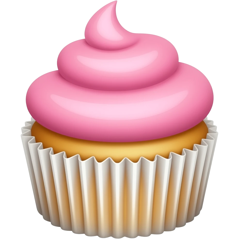 Cupcake with pink icing emoji