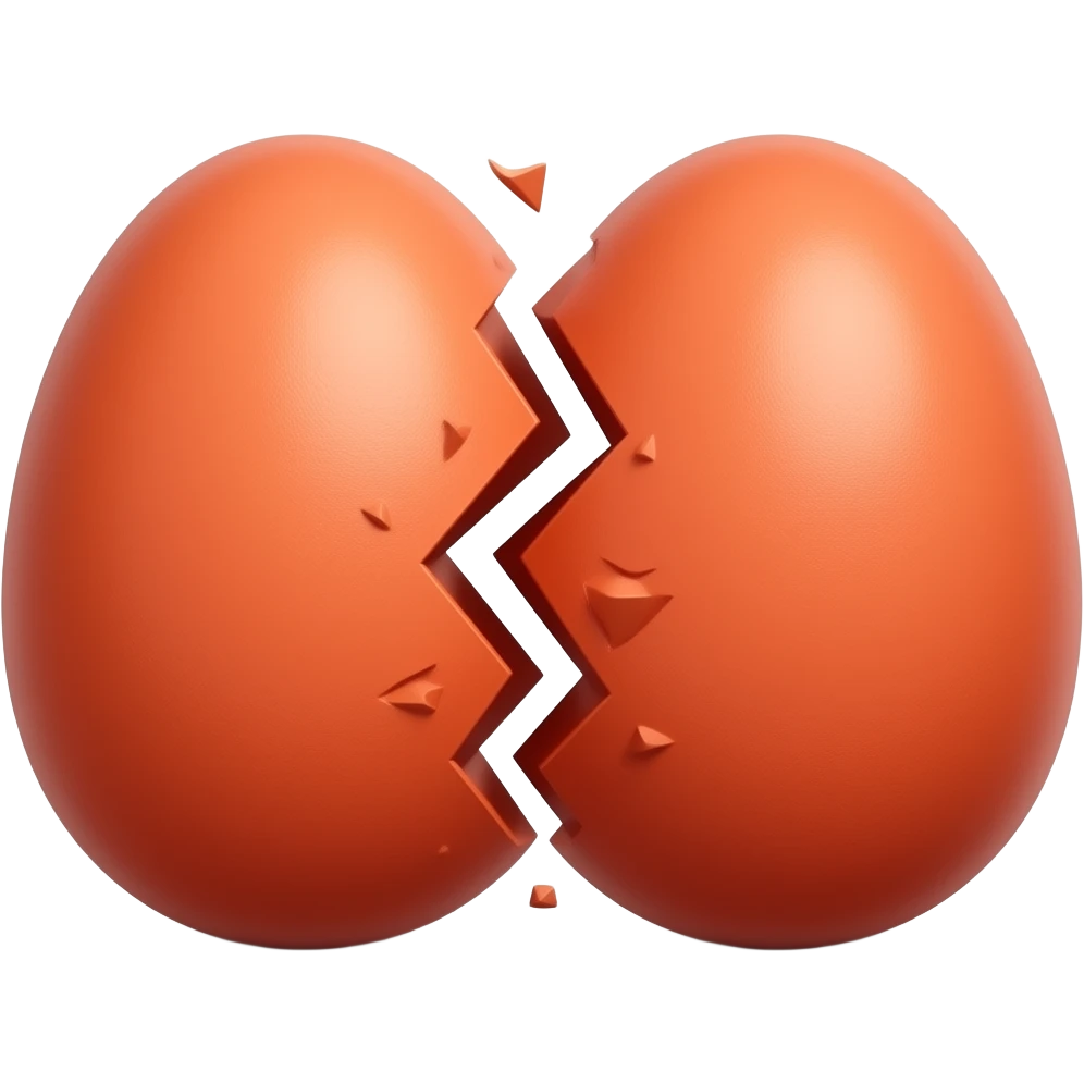 Two red eggs coliding emoji