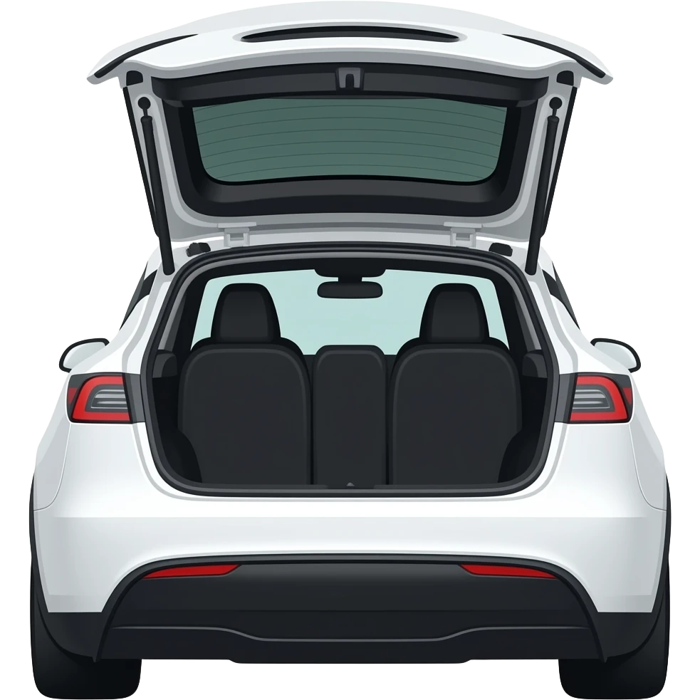 White model y trunk open emoji