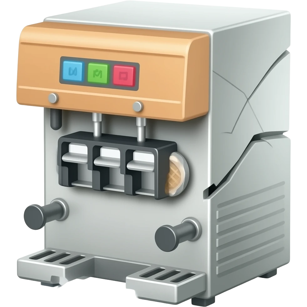 Broken Ice cream machine emoji