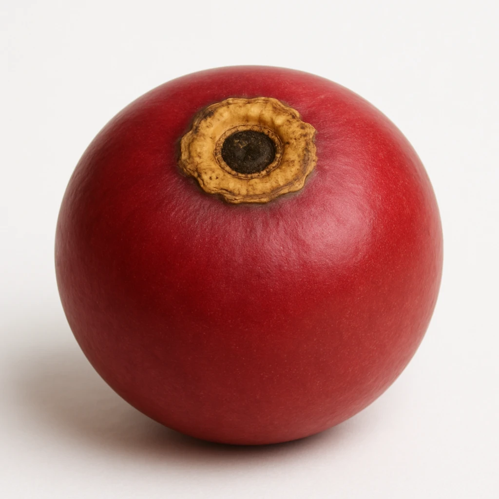 realistic red round fruit from the Stenocereus genus without spikes isolated on white background emoji