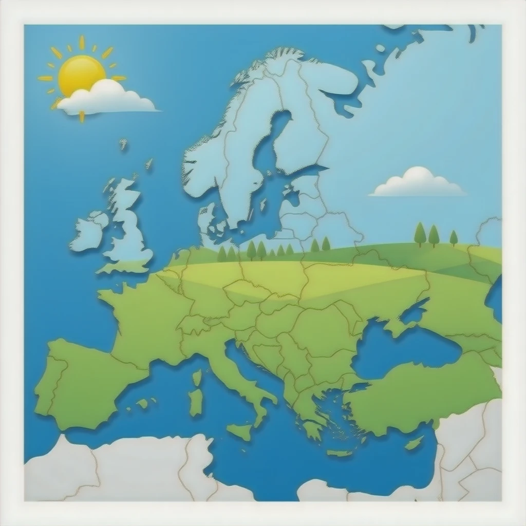 mapa de Europa, solo silueta emoji