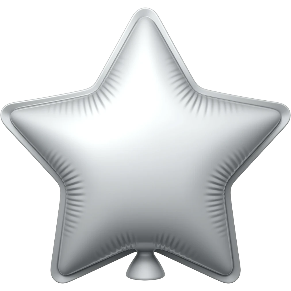WHITE BIRTHDAY STAR BALLOON emoji