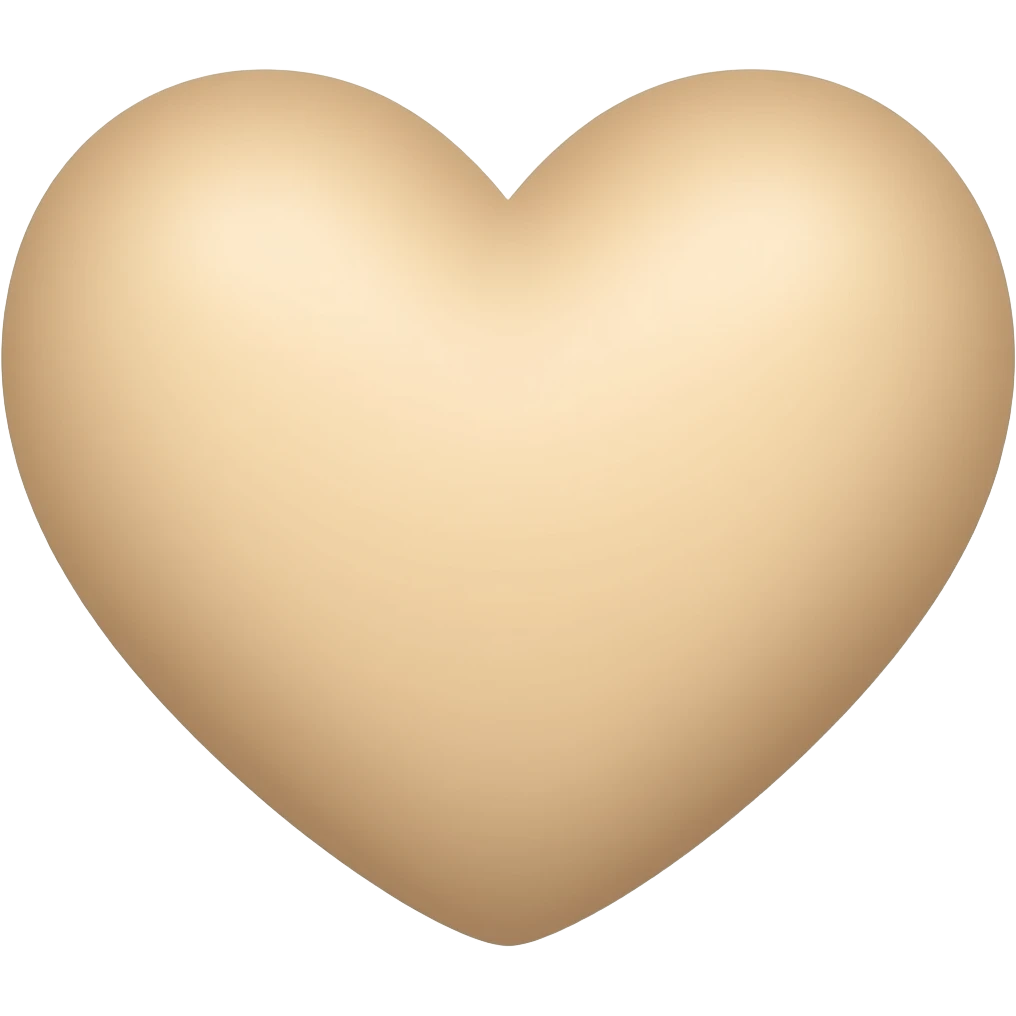 Corazón beige emoji