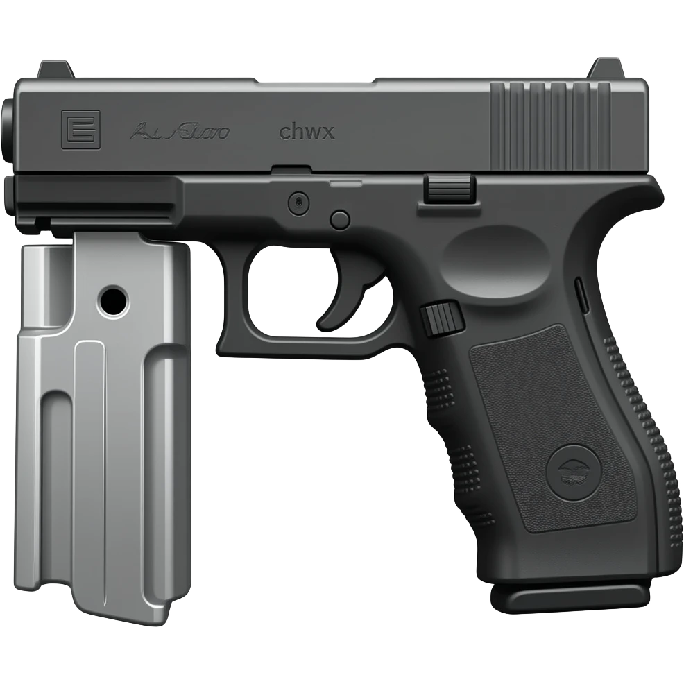 a glock with a very large extendo charger engaged very long emoji