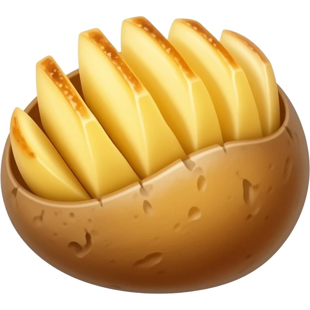 real life potatoes, gold brown grilled emoji