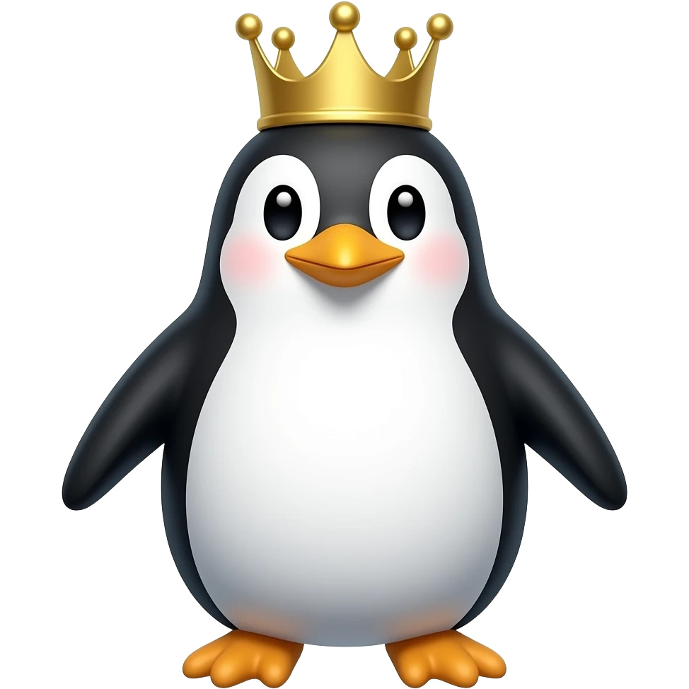 penguin king emoji