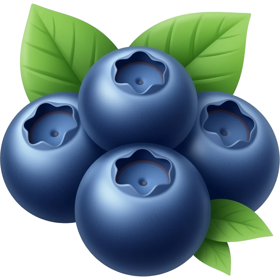 5 Blueberrys  emoji