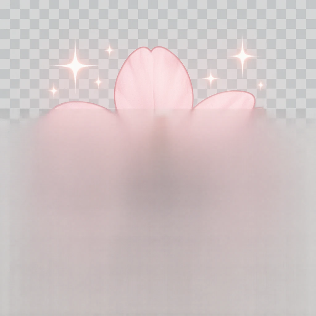 pink cherry blossom with sparkles emoji