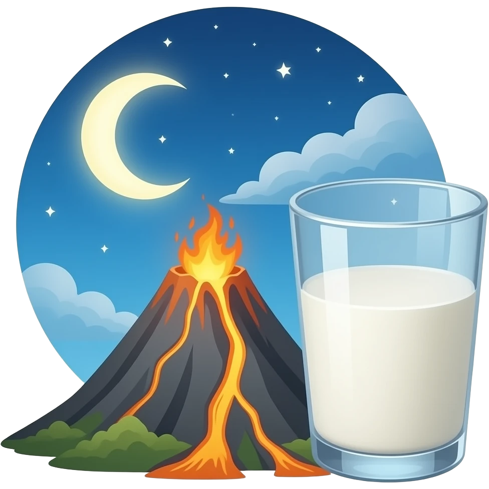 🌜 🌋 🥛 emoji