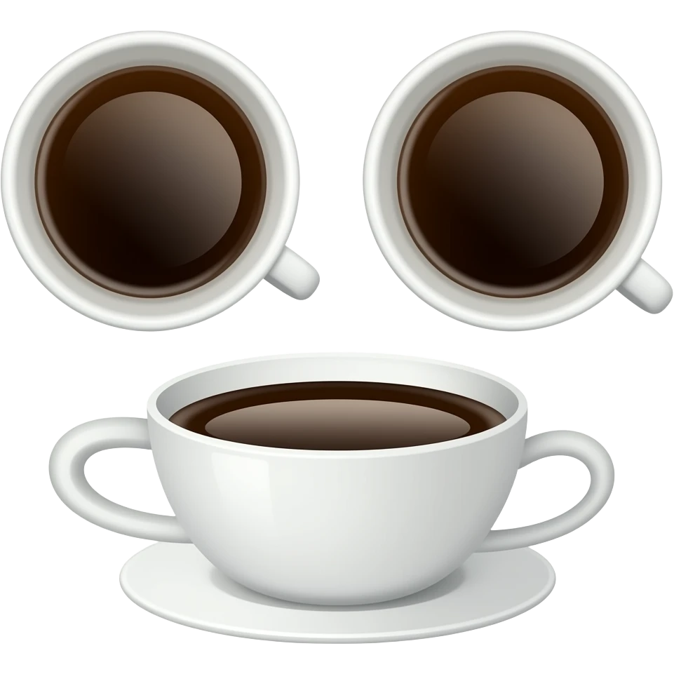 3 cups of coffee emoji