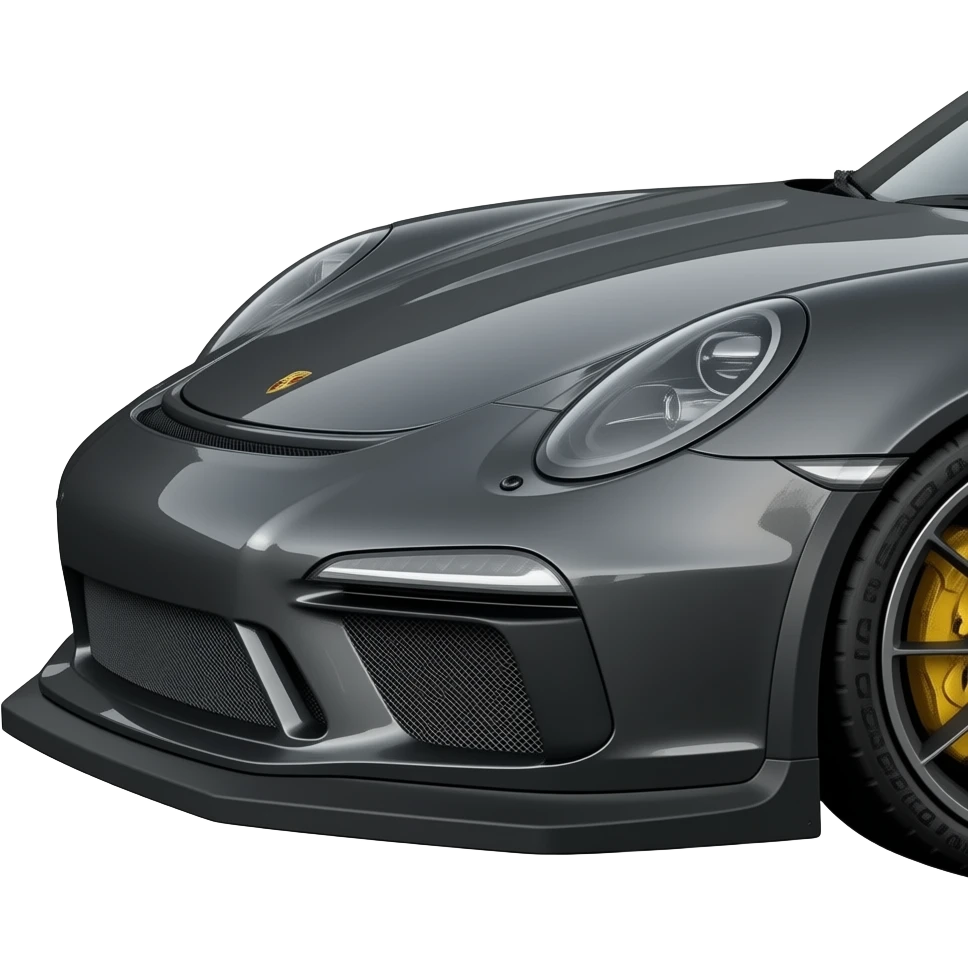 Make me a balck Porche 911 gt3rs emoji lector side emoji