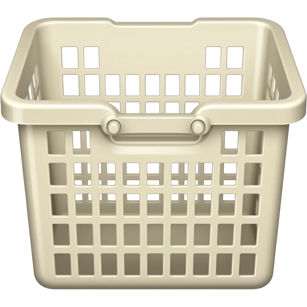 Beige trash basket empty emoji