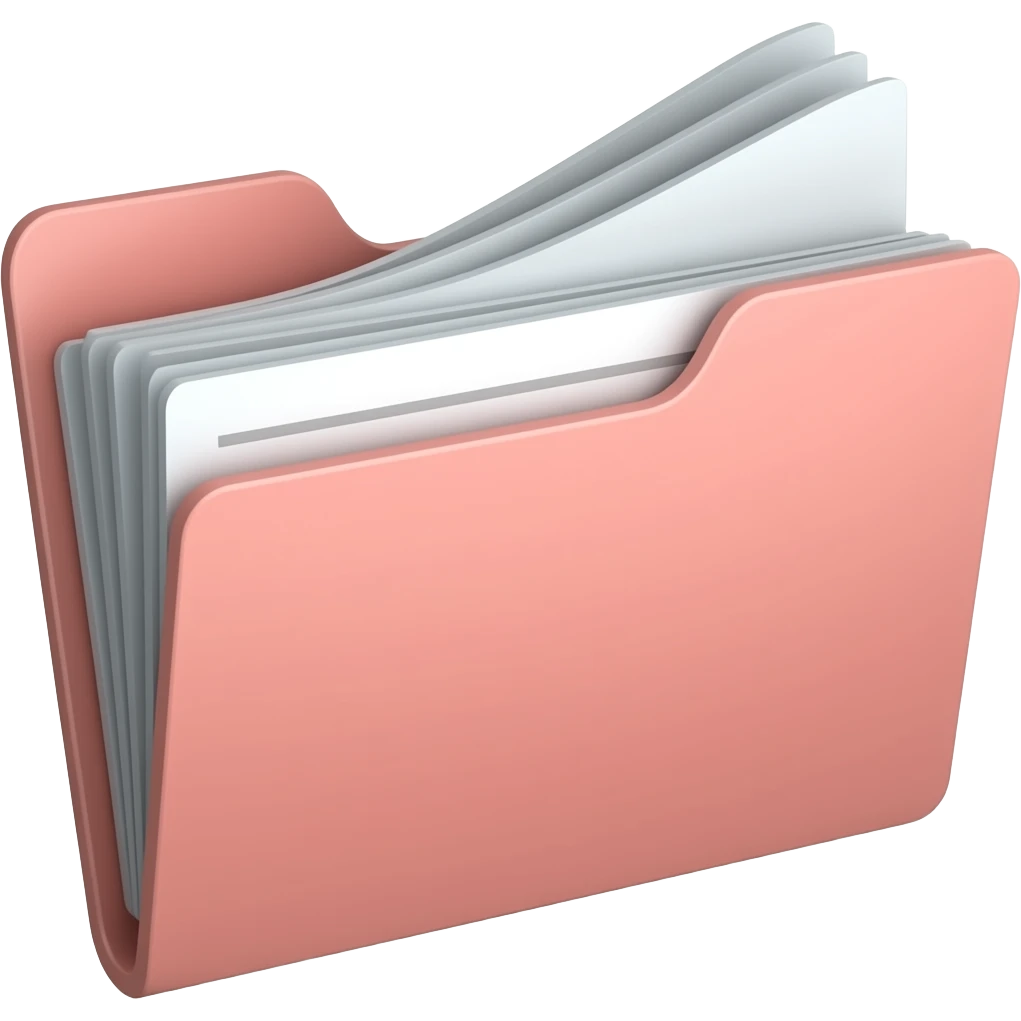 junk light Pink folder files emoji