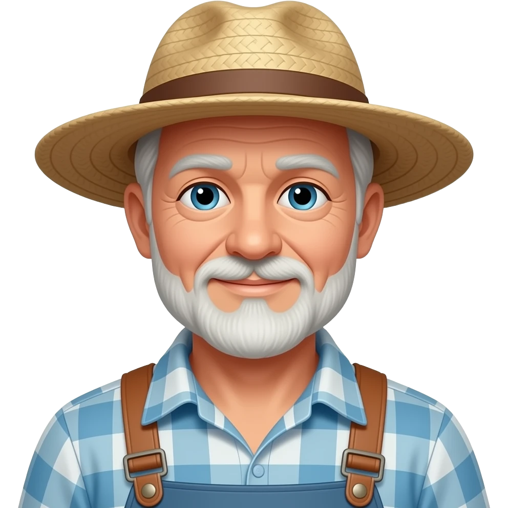 no beard, no mustache 72-year-old man and fig famer emoji