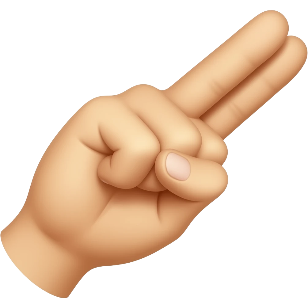 three finger salute emoji