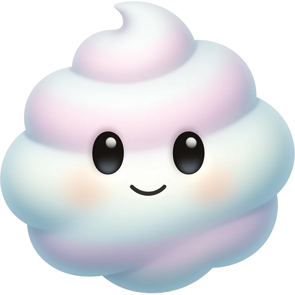 Cotton candy turn on  plush emoji
