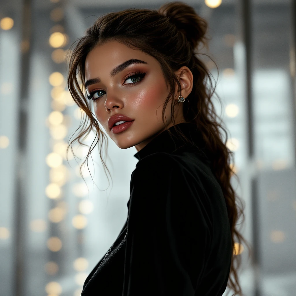 Zendaya in a 3D style, elegant and modern, with expressive features and cinematic lighting emoji