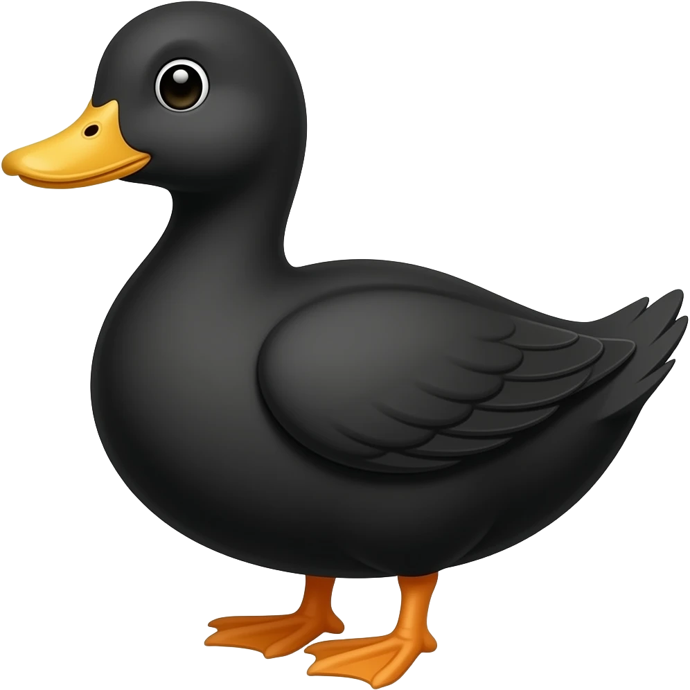 Siyah ördek emoji