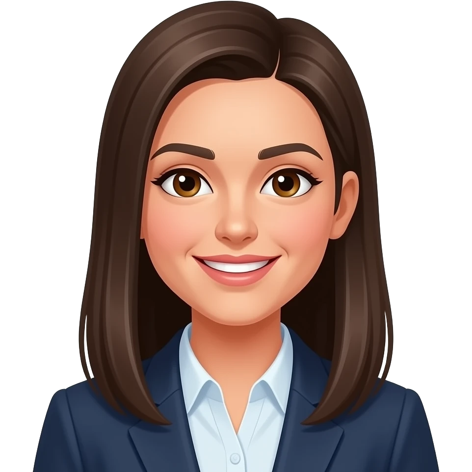 woman happy confidence  straight hair emoji