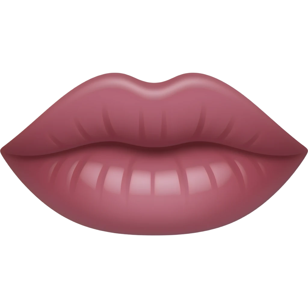 Lips with pink lipstick emoji