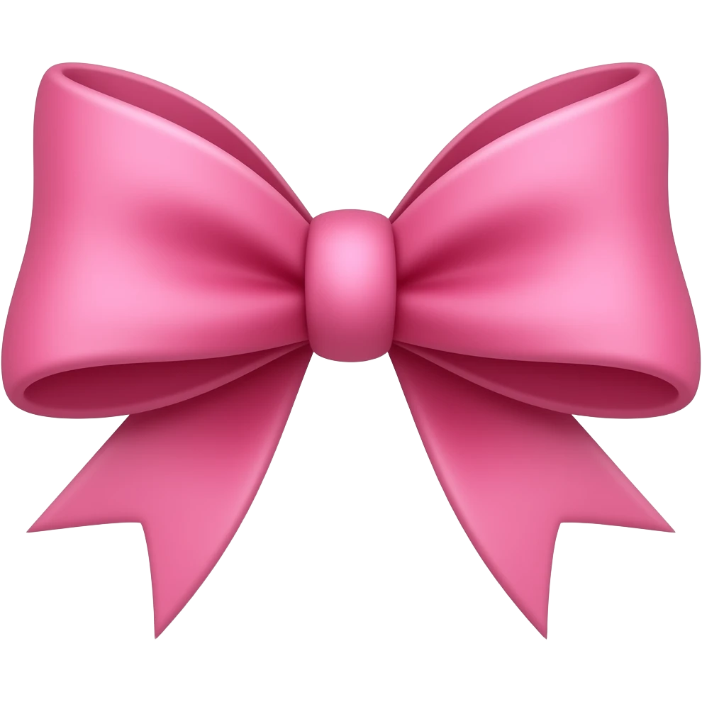 Pink bow emoji