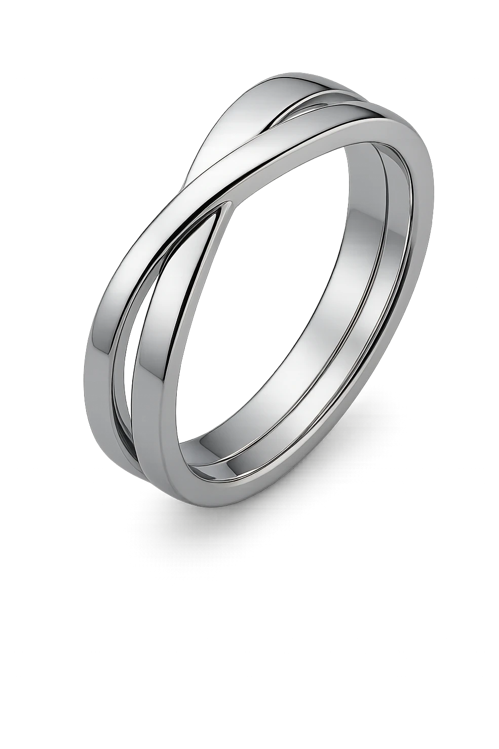 wedding ring, intertwined bands, romantic, modern style emoji