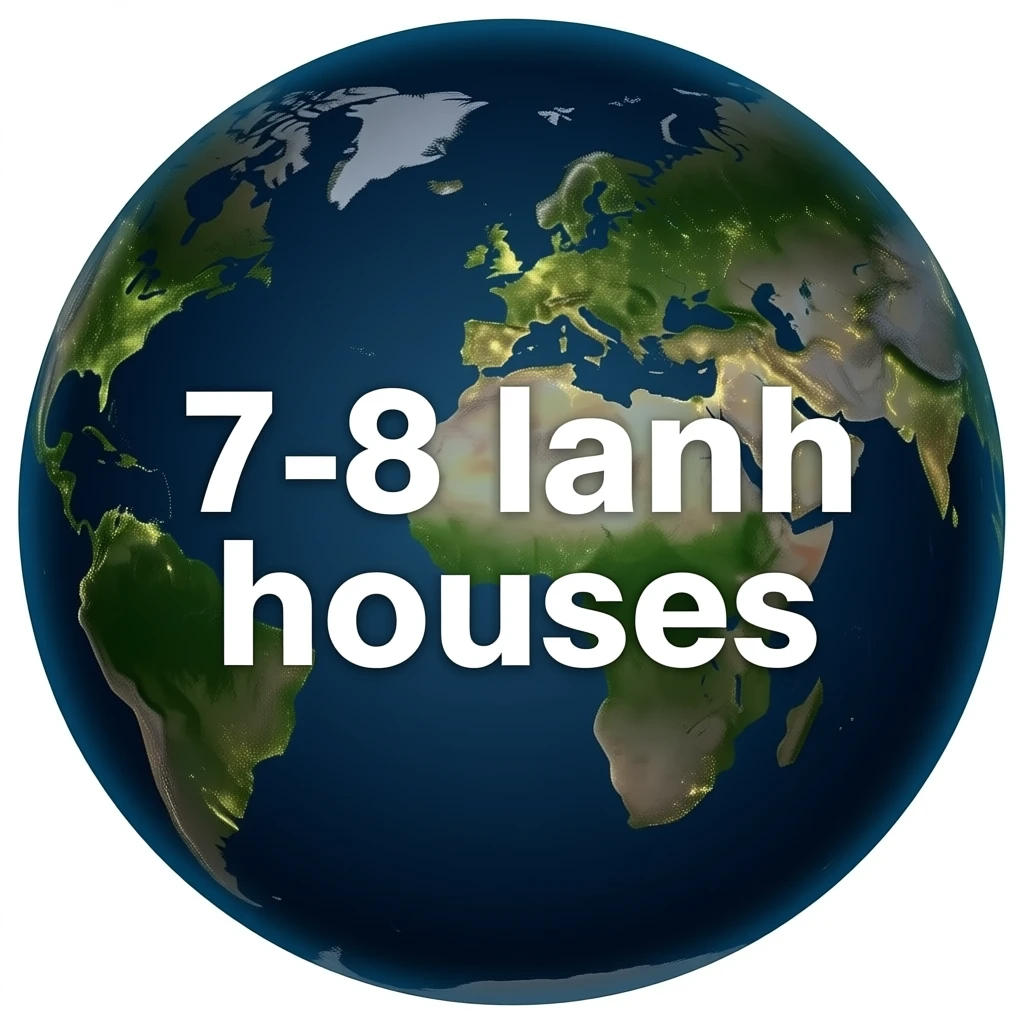 World from space with full houses lights on
a text as "7-8 lakh houses" emoji