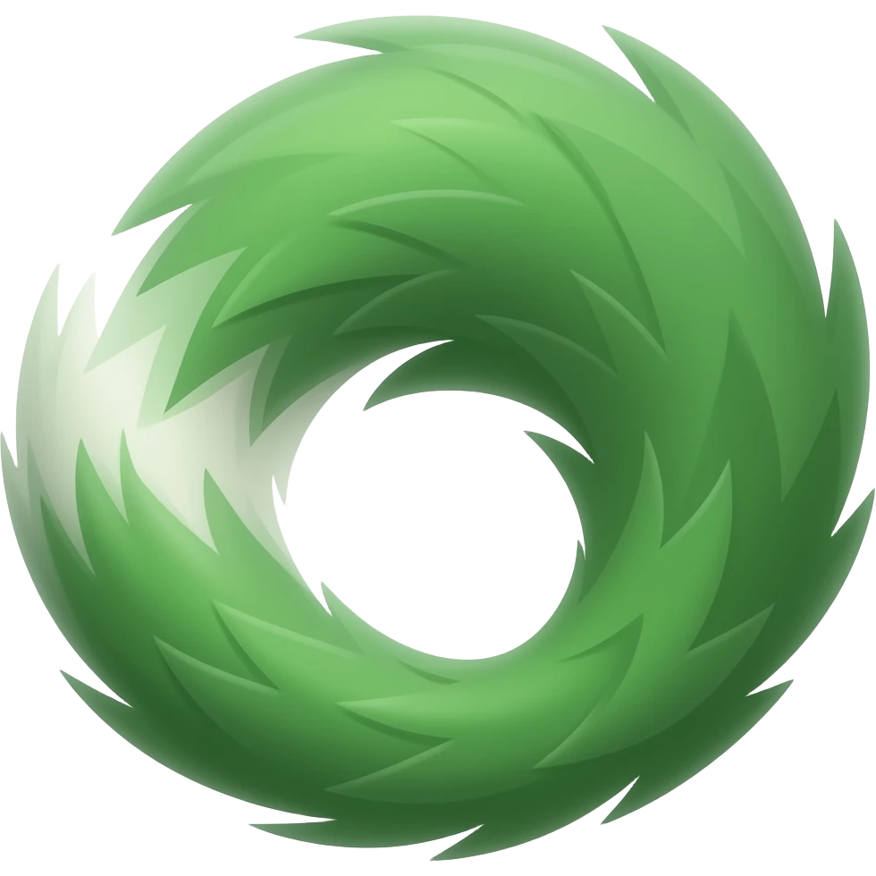 Green wolf tail emoji