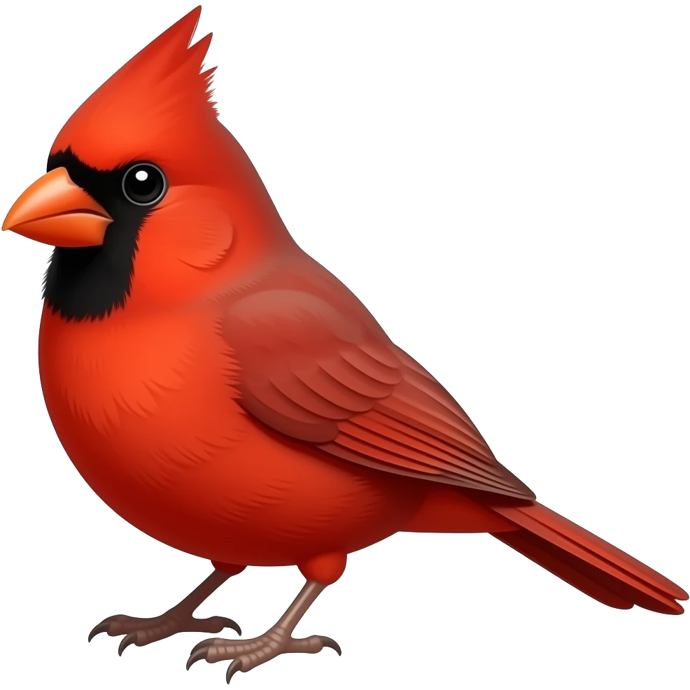 Cardinal bird protection emoji