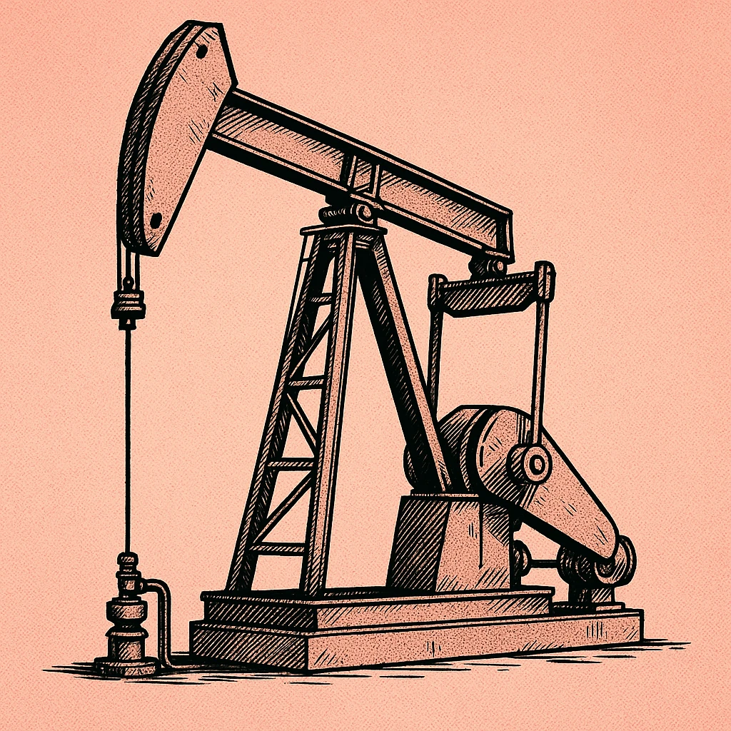 Сгенерируй мне нефтекачалку на однородном фоне, , в стиле японского комикса emoji