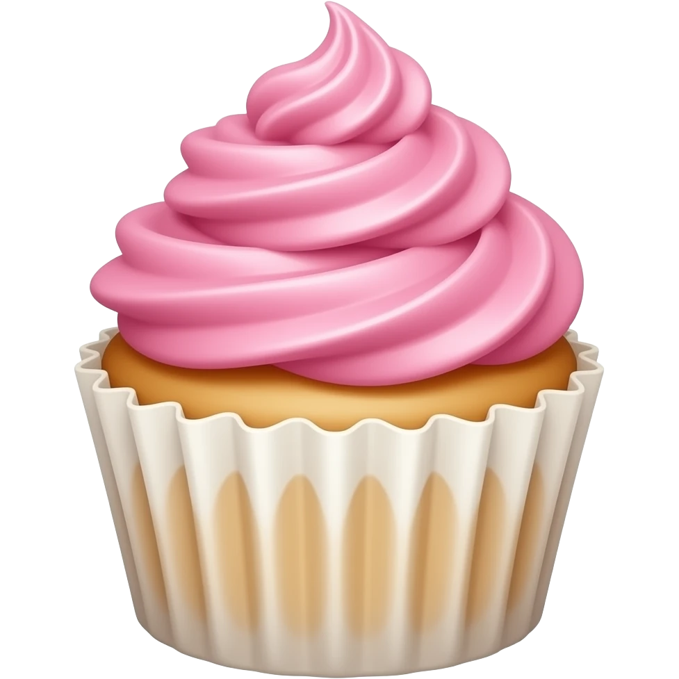 Cupcake with pink icing emoji