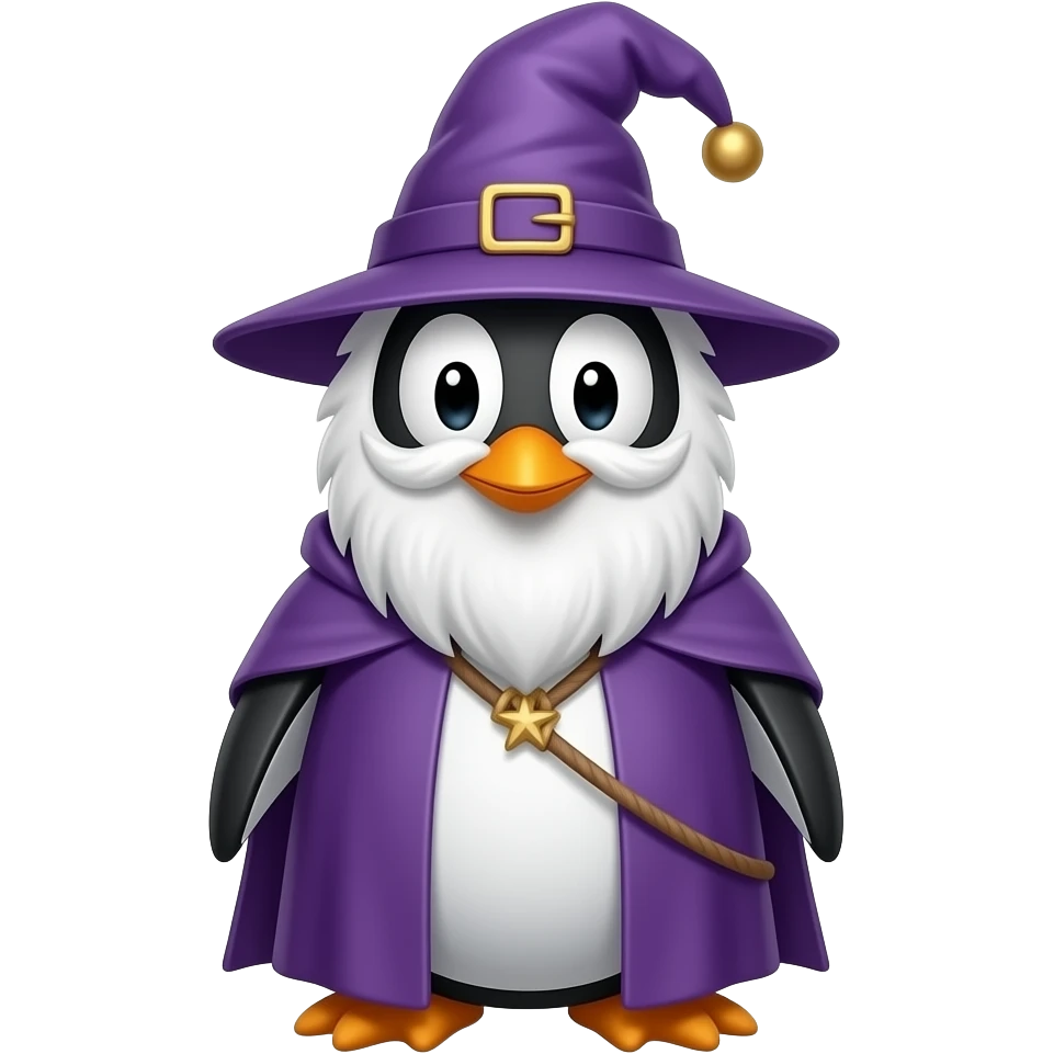 Penguin Wizard emoji