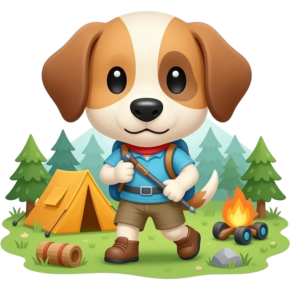 Pups save the camping trip emoji