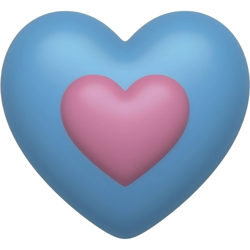 blue and pink heart emoji