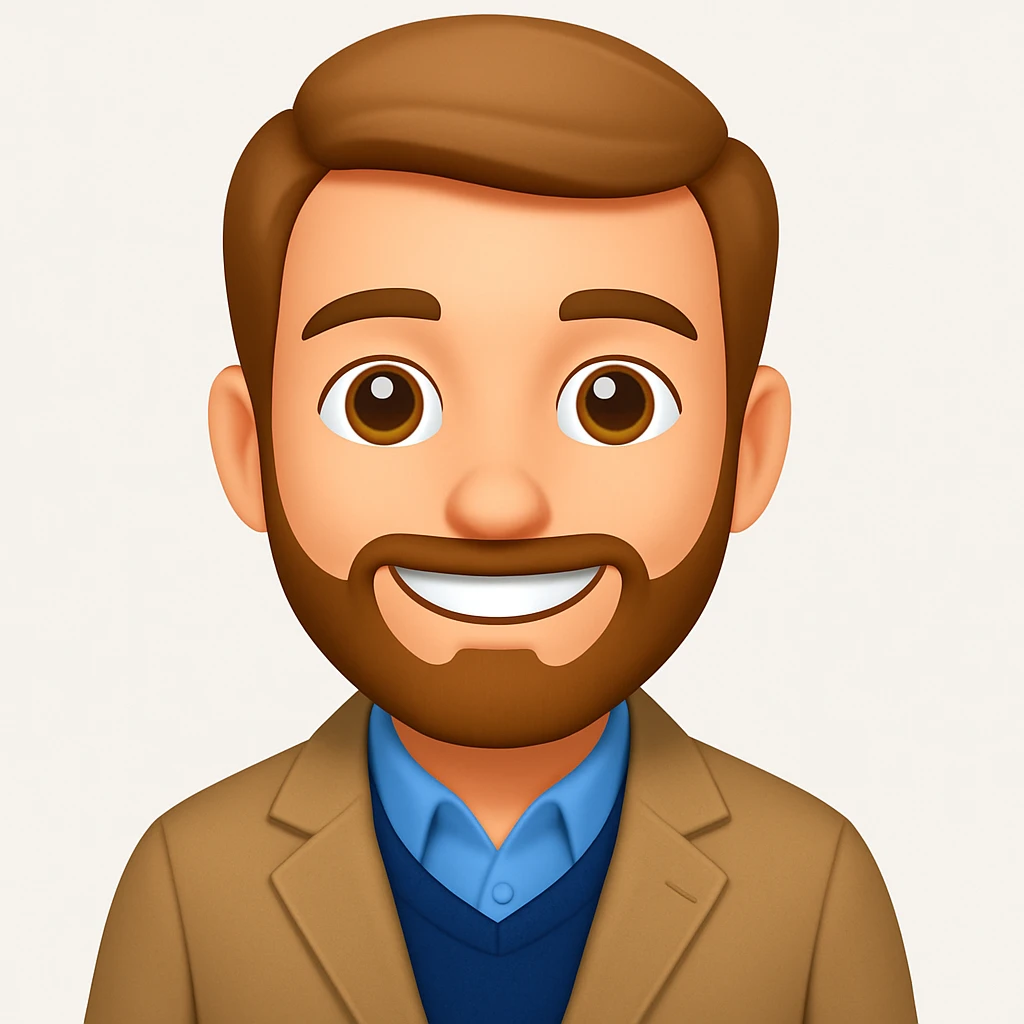 turn the second man in emoji style of the 1st image, match the facial features and match dressing style of the 2nd image emoji