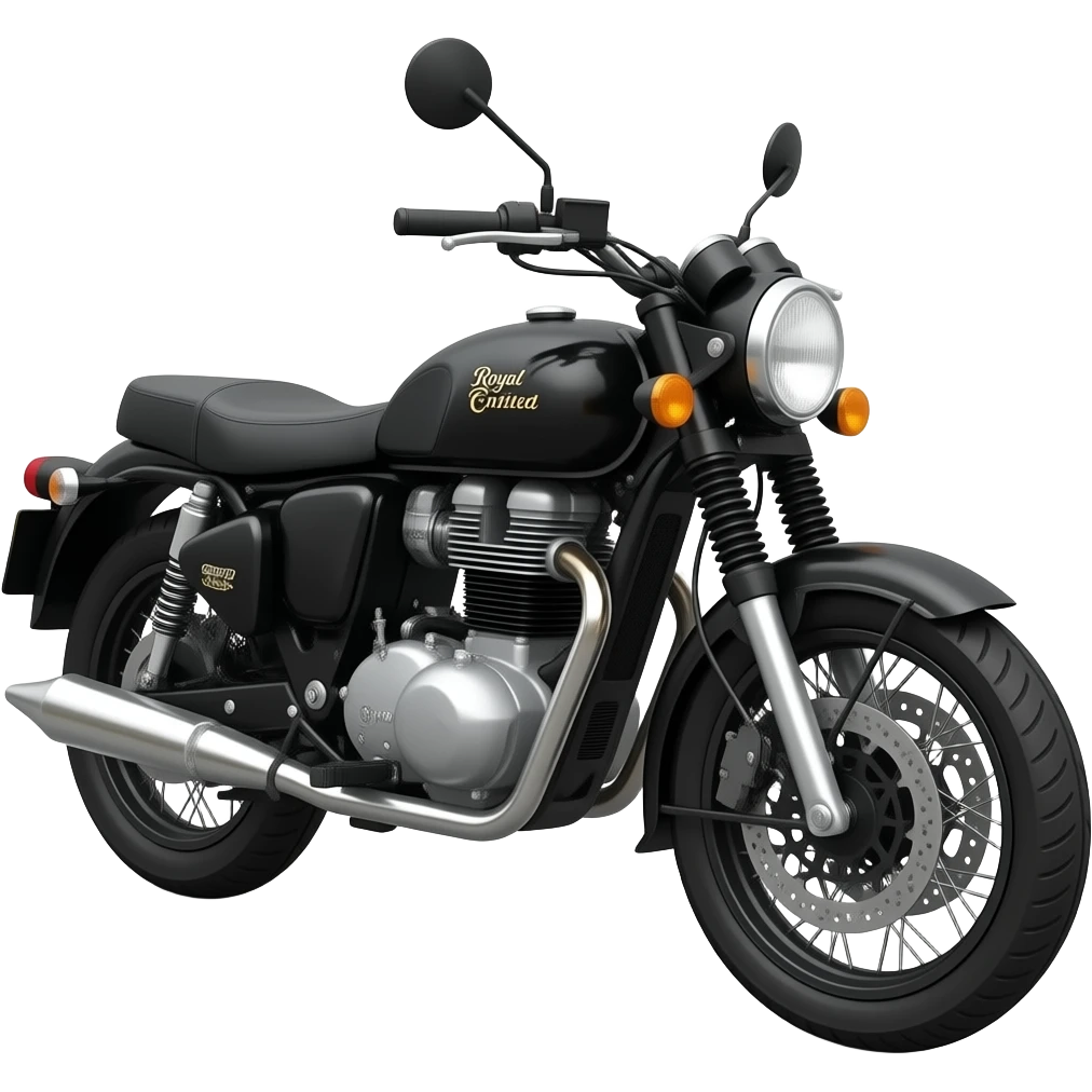 I have a royal Enfield meteor 350 make me a black cruiser bike emoji like this emoji
