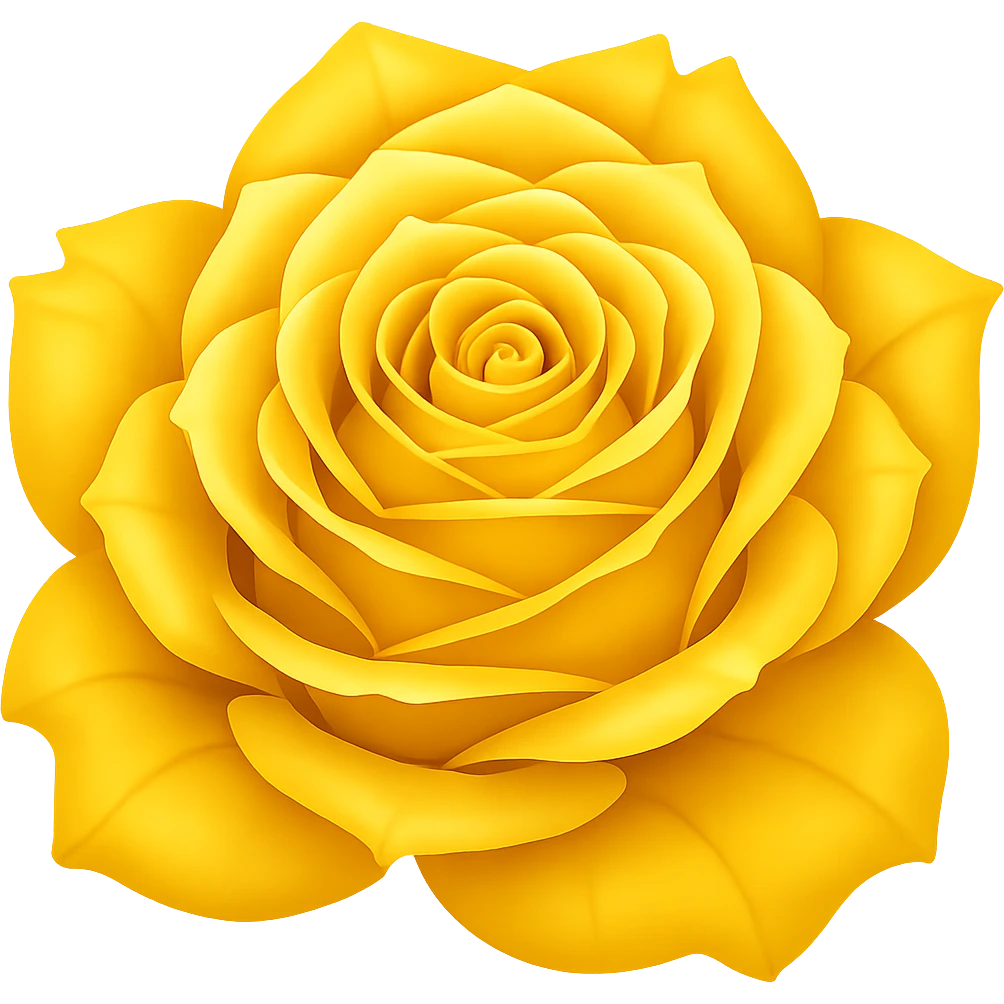 Make the frozen rose yellow in the style of emoji, keeping the emoji style look and no background. emoji