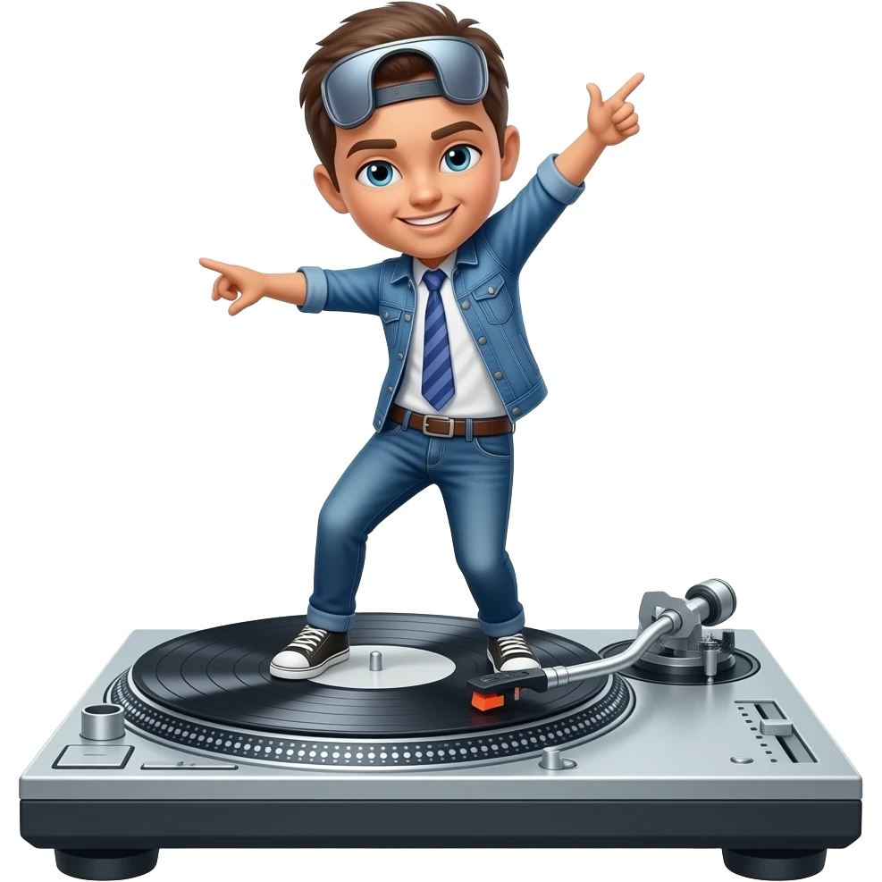 Errreh-errreh one on turntable emoji