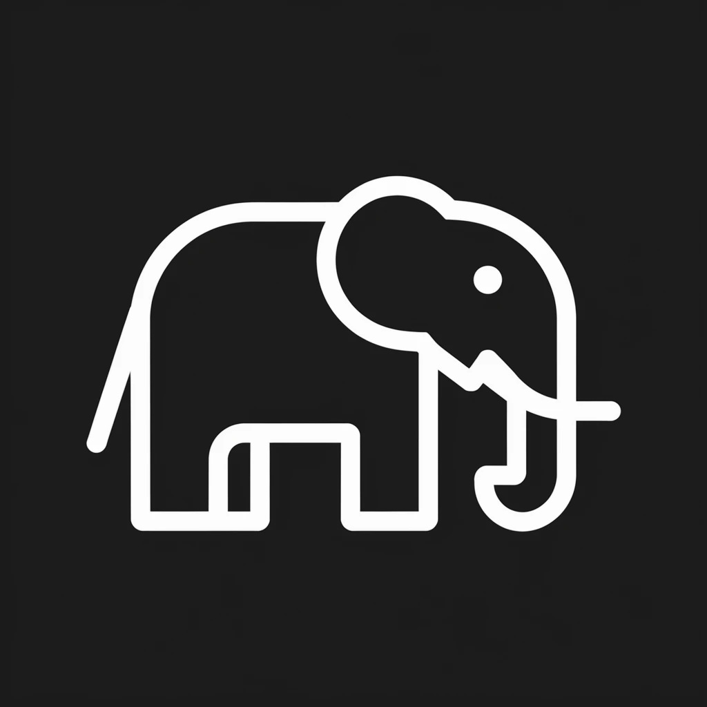 Elephant icon black silhouette emoji