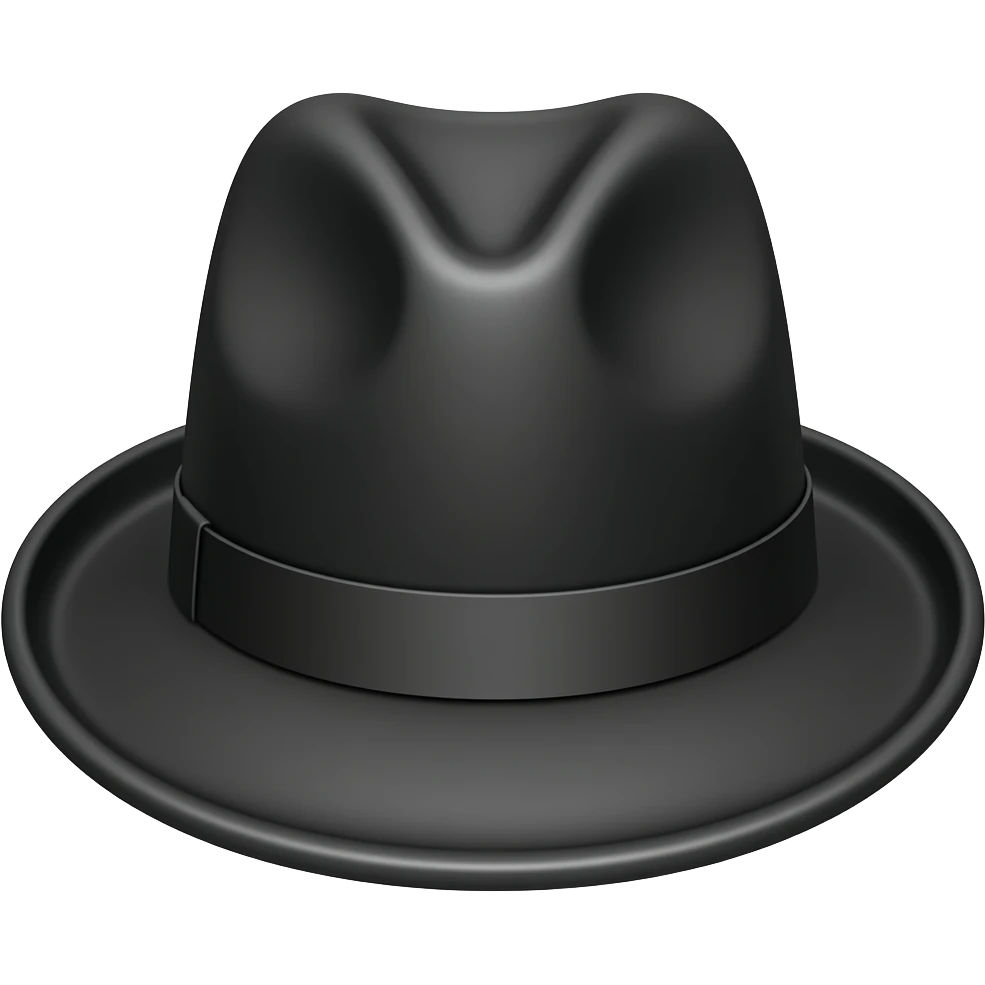 black pork pie hat emoji